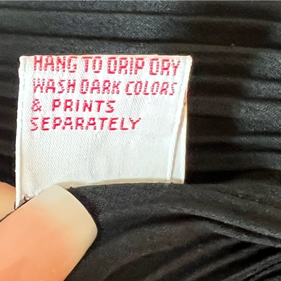 Lanvin Paris New York Black Crinkle Dress MIDI Fits Small Medium Sleeveless - Picture 12 of 16